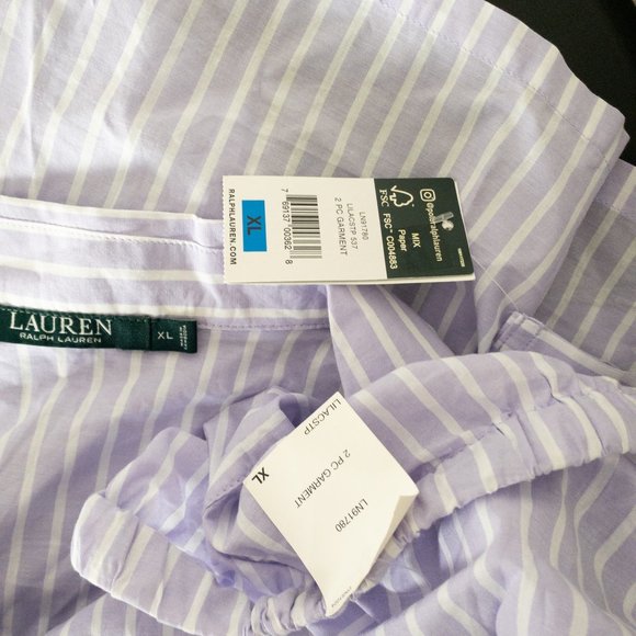 Lauren Ralph Lauren Classic Woven Pajama Set - Picture 10 of 12